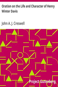 Cover of Oration on the Life and Character of Henry Winter Davis — Key Ideas to Explore