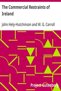 Cover of The Commercial Restraints of Ireland — Context and Discussion