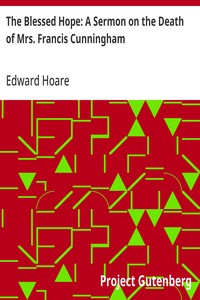 Cover of The Blessed Hope: A Sermon on th...