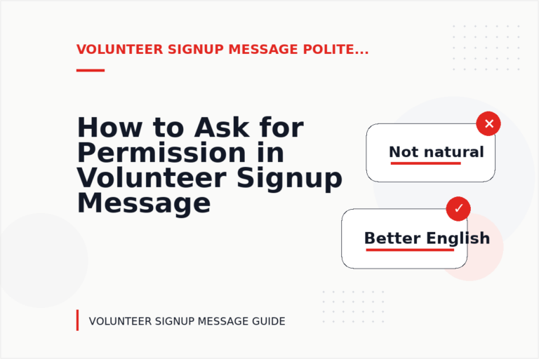 How to Ask for Permission in Volunteer Signup Message English How to Ask for Permission in Volunteer Signup Message English