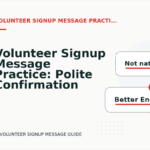 Volunteer Signup Message Practice: Polite Confirmation Examples